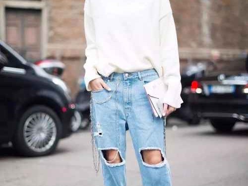 牛仔阔腿裤上衣搭配妙招 穿出时尚范儿